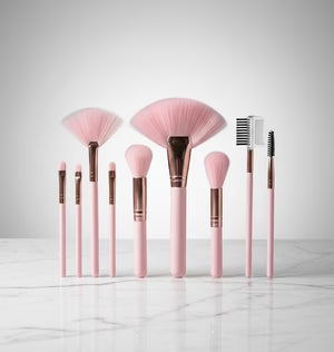 GR - Professional Pink Makeup Brush Set