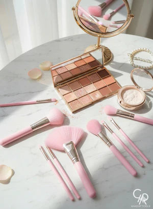GR - Professional Pink Makeup Brush Set